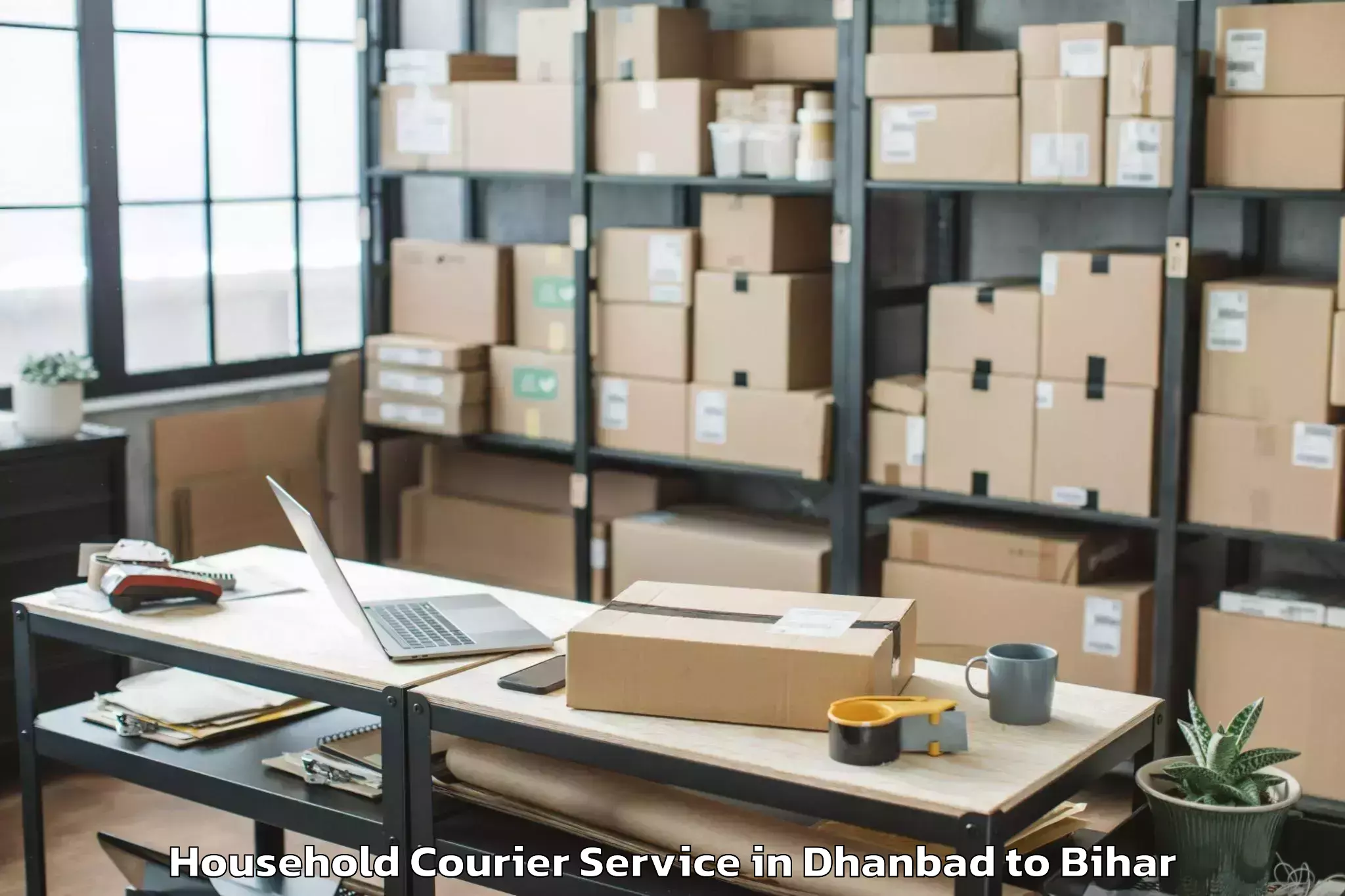 Book Dhanbad to Kusheshwar Asthan Household Courier